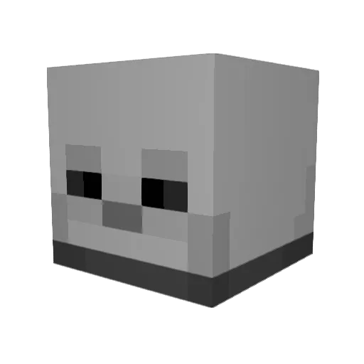 VTXiskelet Minecraft avatar head, 3D render