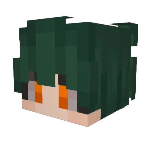 VTink Minecraft avatar head, 3D render