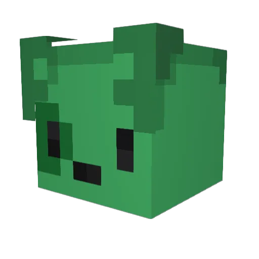 VU8 Minecraft avatar head, 3D render