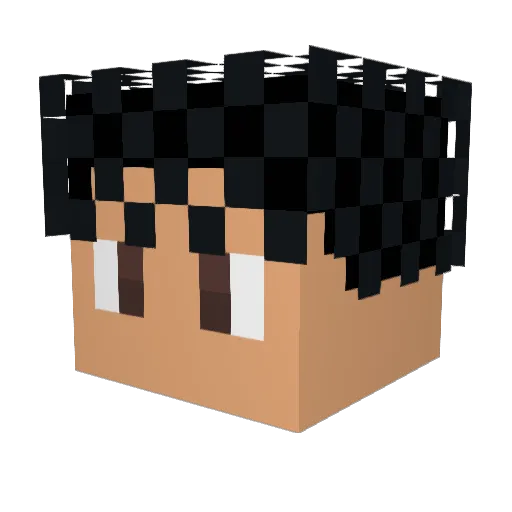 VURRITO Minecraft avatar head, 3D render