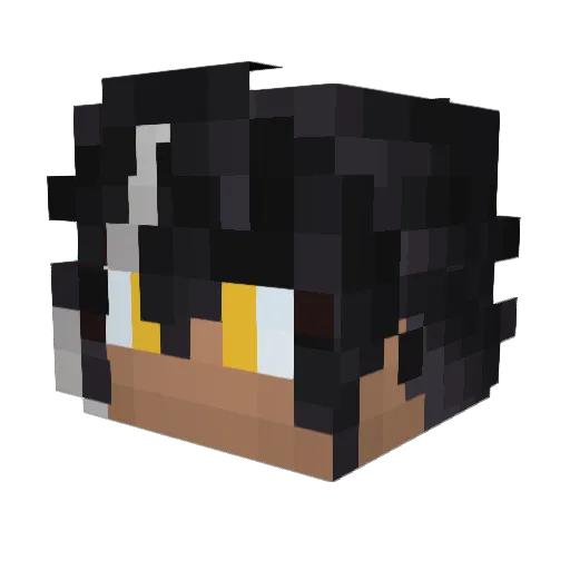 VUwULcain Minecraft avatar head, 3D render