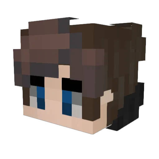 VV000 Minecraft avatar head, 3D render