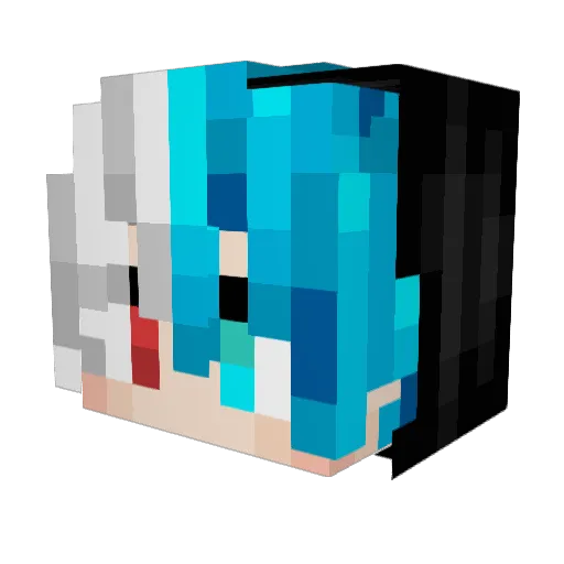 VVAM Minecraft avatar head, 3D render
