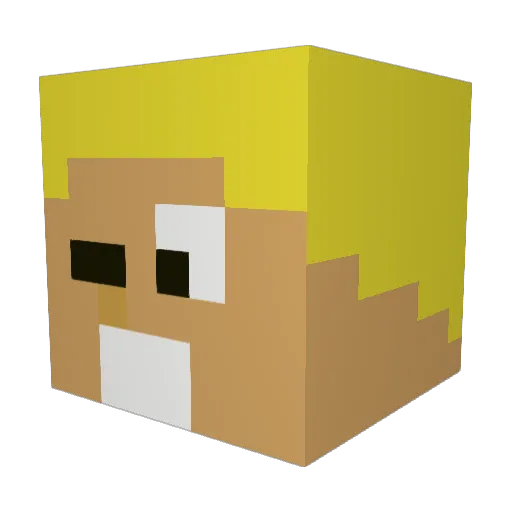 VVBadplayer Minecraft avatar head, 3D render