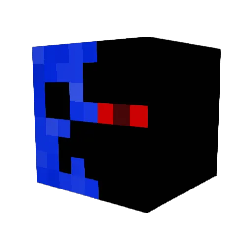 VVITCH_RIVAL Minecraft avatar head, 3D render