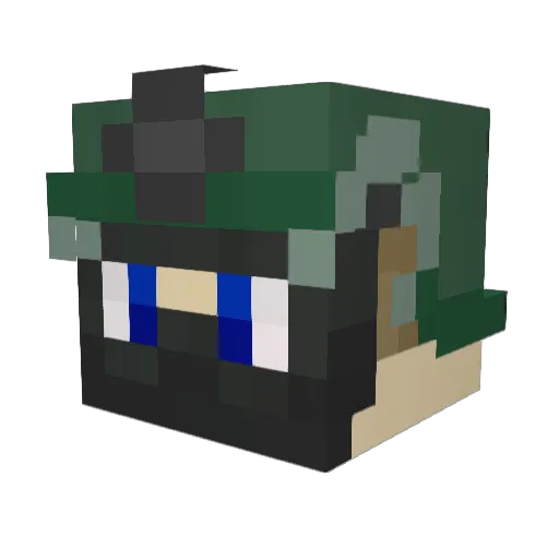 VVIVVI Minecraft avatar head, 3D render