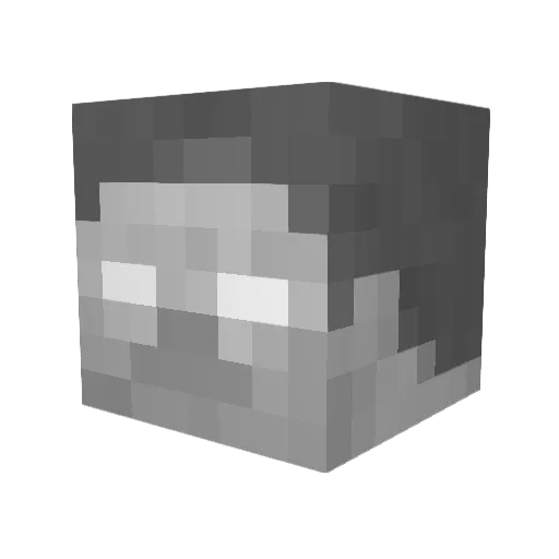 VVLC Minecraft avatar head, 3D render