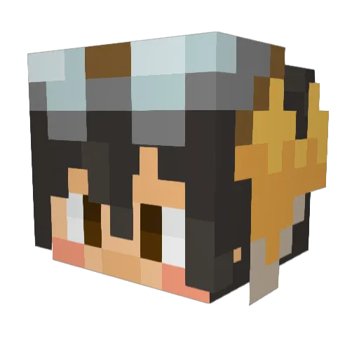 VVLPINE Minecraft avatar head, 3D render