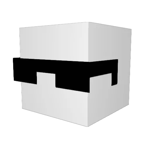 VVV147 Minecraft avatar head, 3D render