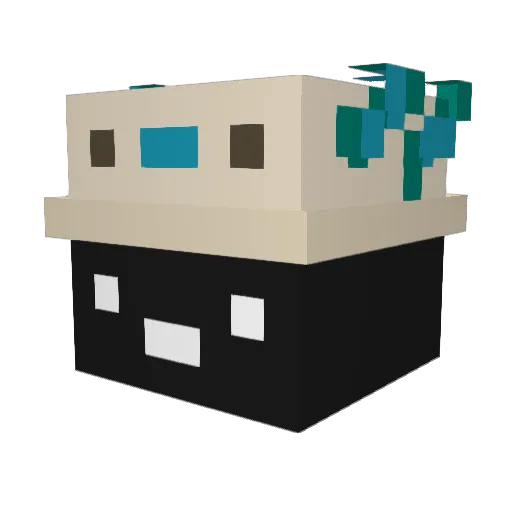 VVVGames Minecraft avatar head, 3D render