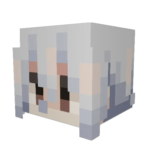 VVVLV Minecraft avatar head, 3D render