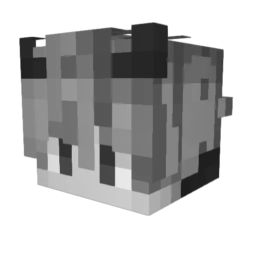 VVVVVVVIIIIII Minecraft avatar head, 3D render