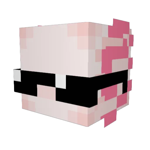 VVVasco1509 Minecraft avatar head, 3D render