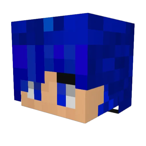 VVXID Minecraft avatar head, 3D render