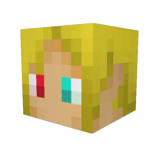 VVhoreass Minecraft avatar head, 3D render
