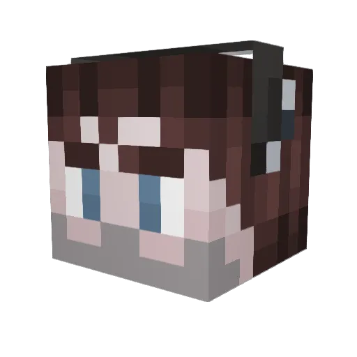 VVillGraham Minecraft avatar head, 3D render