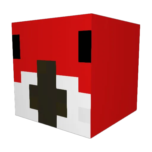 VVujek Minecraft avatar head, 3D render