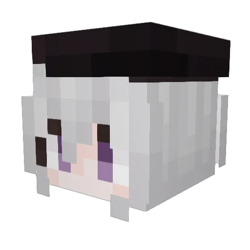VVzy1 Minecraft avatar head, 3D render