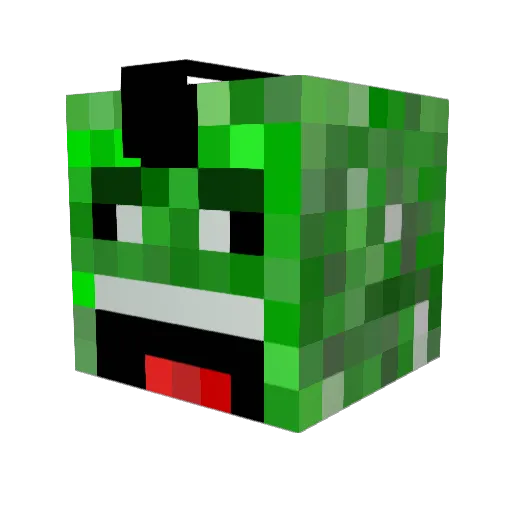 VWpower Minecraft avatar head, 3D render