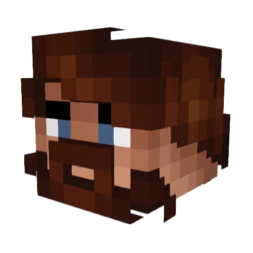 VXRMike Minecraft avatar head, 3D render