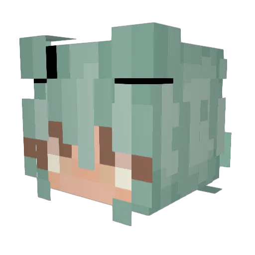 VXVDALTG Minecraft avatar head, 3D render