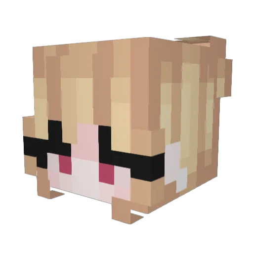 VXVXCC Minecraft avatar head, 3D render