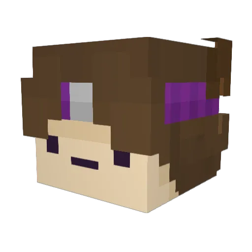 VXuYeN Minecraft avatar head, 3D render