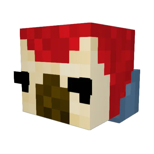 VYLI Minecraft avatar head, 3D render