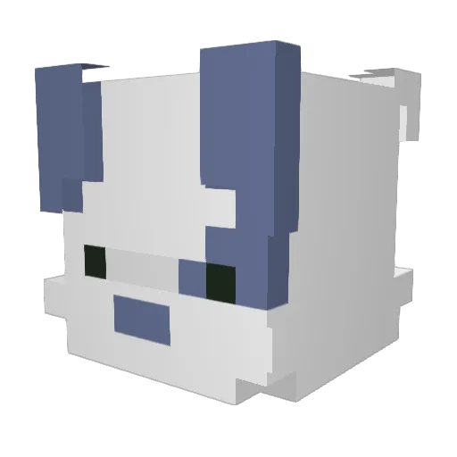 VYMC Minecraft avatar head, 3D render