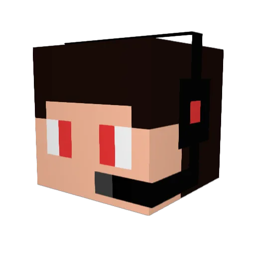 VZ95 Minecraft avatar head, 3D render