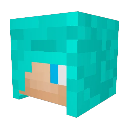 V_1i Minecraft avatar head, 3D render