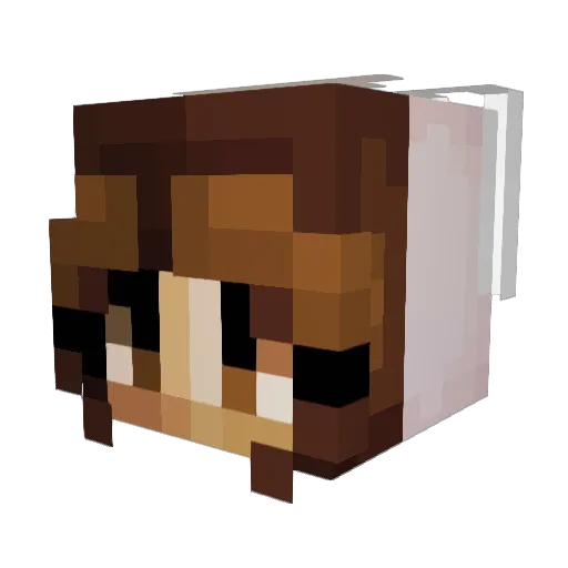 V_DK Minecraft avatar head, 3D render