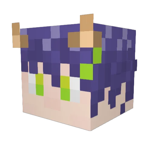V_Kagaribara Minecraft avatar head, 3D render