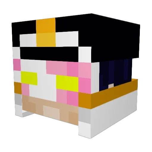 V_Red Minecraft avatar head, 3D render