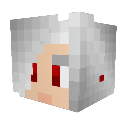 V_Rouge Minecraft avatar head, 3D render
