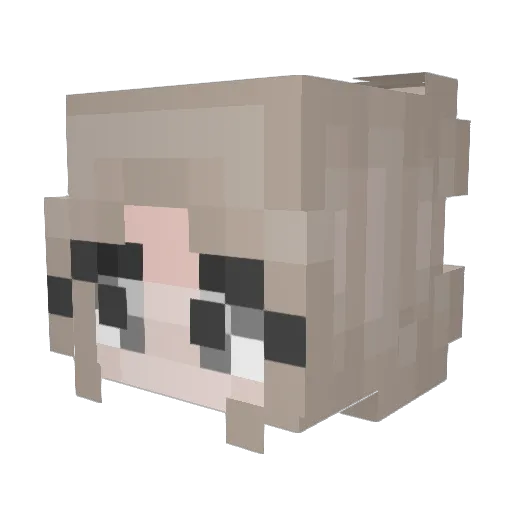 V_Tetsurou Minecraft avatar head, 3D render