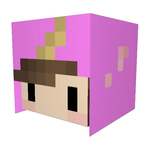 V_egas Minecraft avatar head, 3D render