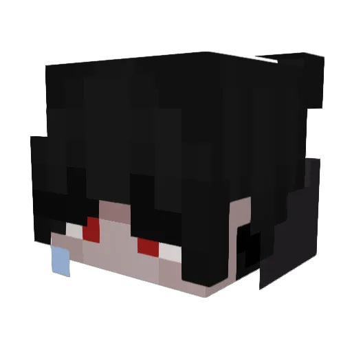 V_ixxy Minecraft avatar head, 3D render