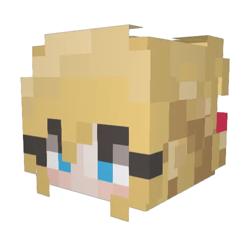 V_jaid Minecraft avatar head, 3D render