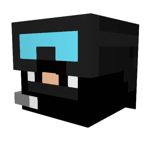 V_lle Minecraft avatar head, 3D render
