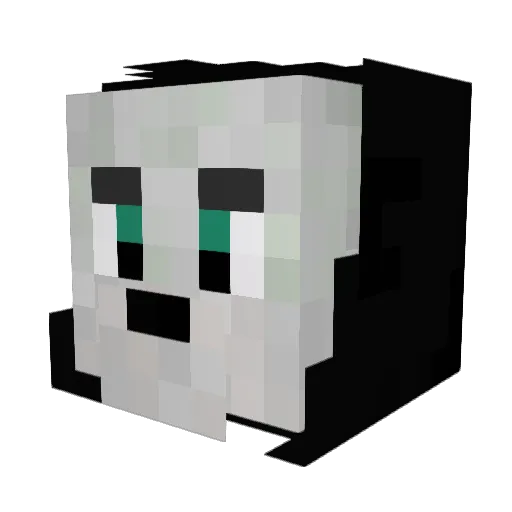 V_plus_Cola Minecraft avatar head, 3D render