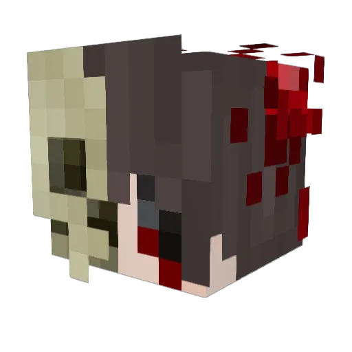Va11e Minecraft avatar head, 3D render