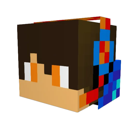 VaDMix Minecraft avatar head, 3D render