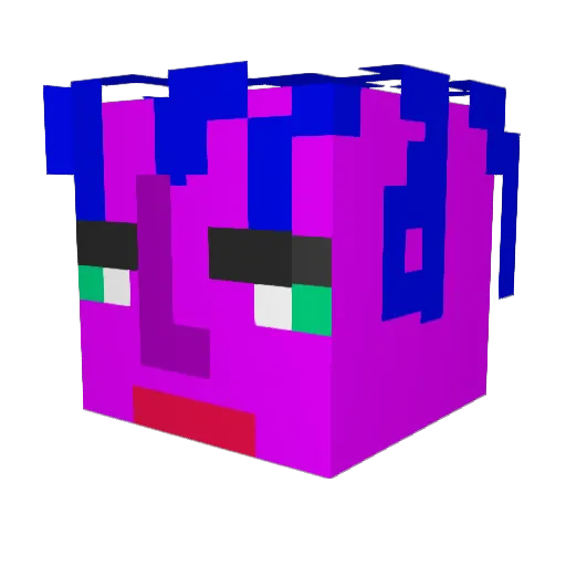 VaDiKyL Minecraft avatar head, 3D render