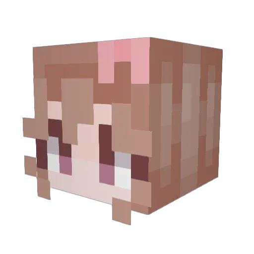 VaLovin Minecraft avatar head, 3D render