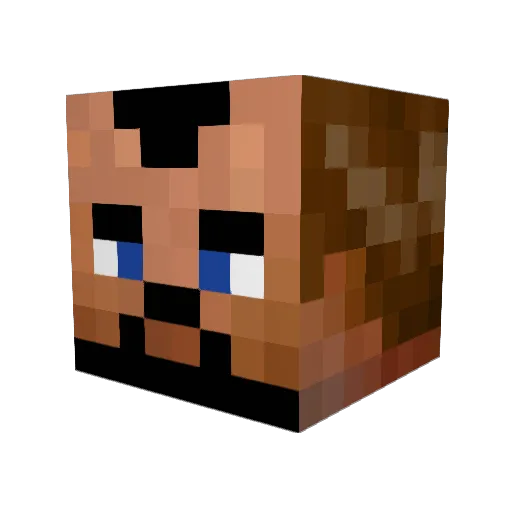VaLtRu Minecraft avatar head, 3D render