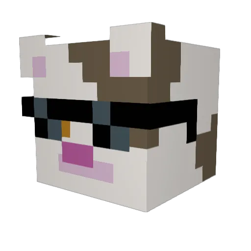 VaN_Belugios Minecraft avatar head, 3D render
