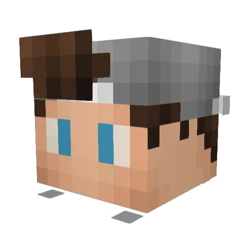 VaPouPzz Minecraft avatar head, 3D render