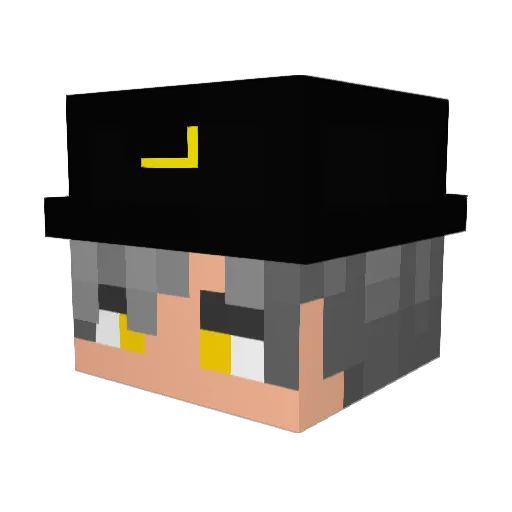 VaVk Minecraft avatar head, 3D render