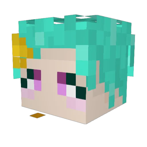 Vaaaantastic Minecraft avatar head, 3D render